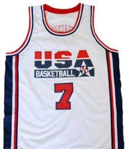 Larry Bird #7 Team USA Basketball Jersey White