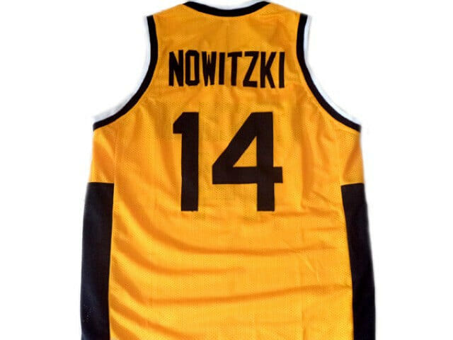 Dirk Nowitzki #14 Team Deutschland Germany Basketball Jersey Yellow 1 Dirk Nowitzki #14 Team Deutschland Germany Basketball Jersey Yellow