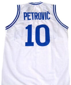 Drazen Petrovic #10 Cibona Croatia Basketball Jersey White