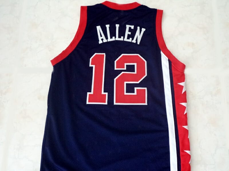 Ray Allen #12 Team USA Basketball Jersey Navy Blue 1 Ray Allen #12 Team USA Basketball Jersey Navy Blue