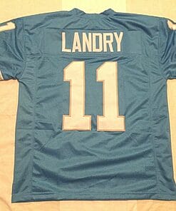 UNSIGNED CUSTOM Sewn Stitched Greg Landry Blue Jersey