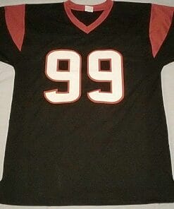 Alternative view of UNSIGNED CUSTOM Sewn Stitched J.J. Watt Blue Jersey