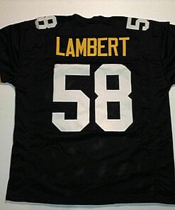 UNSIGNED CUSTOM Sewn Stitched Jack Lambert Black Jersey