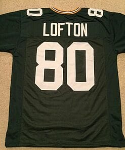 UNSIGNED CUSTOM Sewn Stitched James Lofton Green Jersey