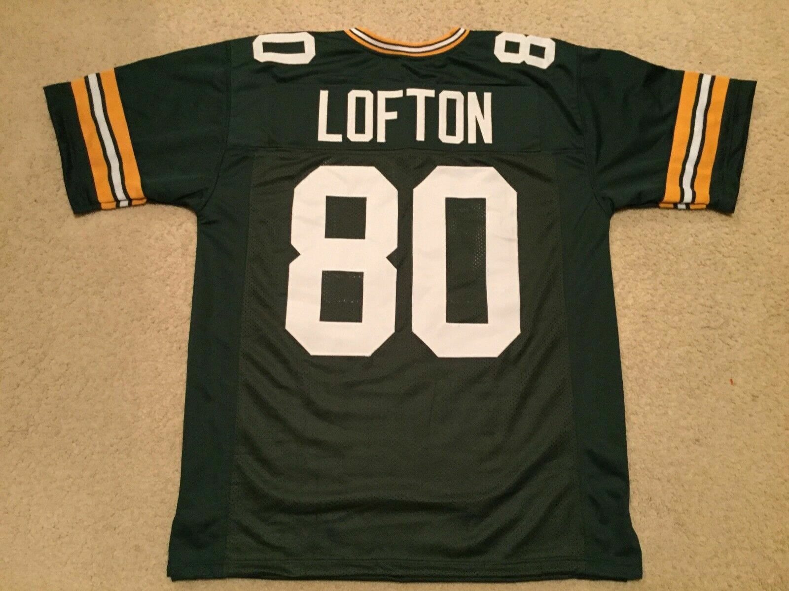 UNSIGNED CUSTOM Sewn Stitched James Lofton Green Jersey 1 UNSIGNED CUSTOM Sewn Stitched James Lofton Green Jersey