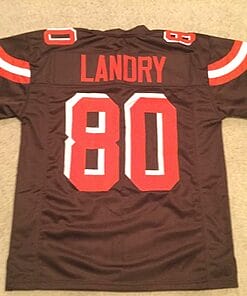UNSIGNED CUSTOM Sewn Stitched Jarvis Landry Brown Jersey