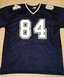 Alternative view of UNSIGNED CUSTOM Sewn Stitched Jay Novacek Blue Jersey