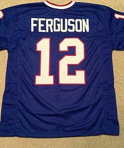 UNSIGNED CUSTOM Sewn Stitched Joe Ferguson Blue Jersey