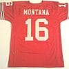 UNSIGNED CUSTOM Sewn Stitched Joe Montana Red Jersey 7 s l1600 1 161