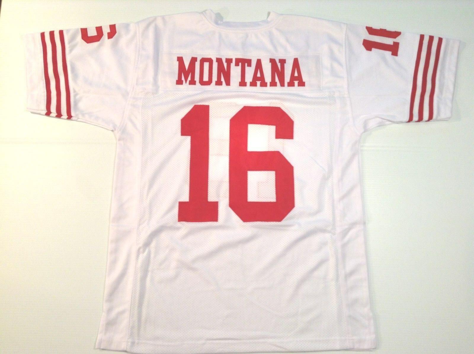 UNSIGNED CUSTOM Sewn Stitched Joe Montana White Jersey 1 UNSIGNED CUSTOM Sewn Stitched Joe Montana White Jersey