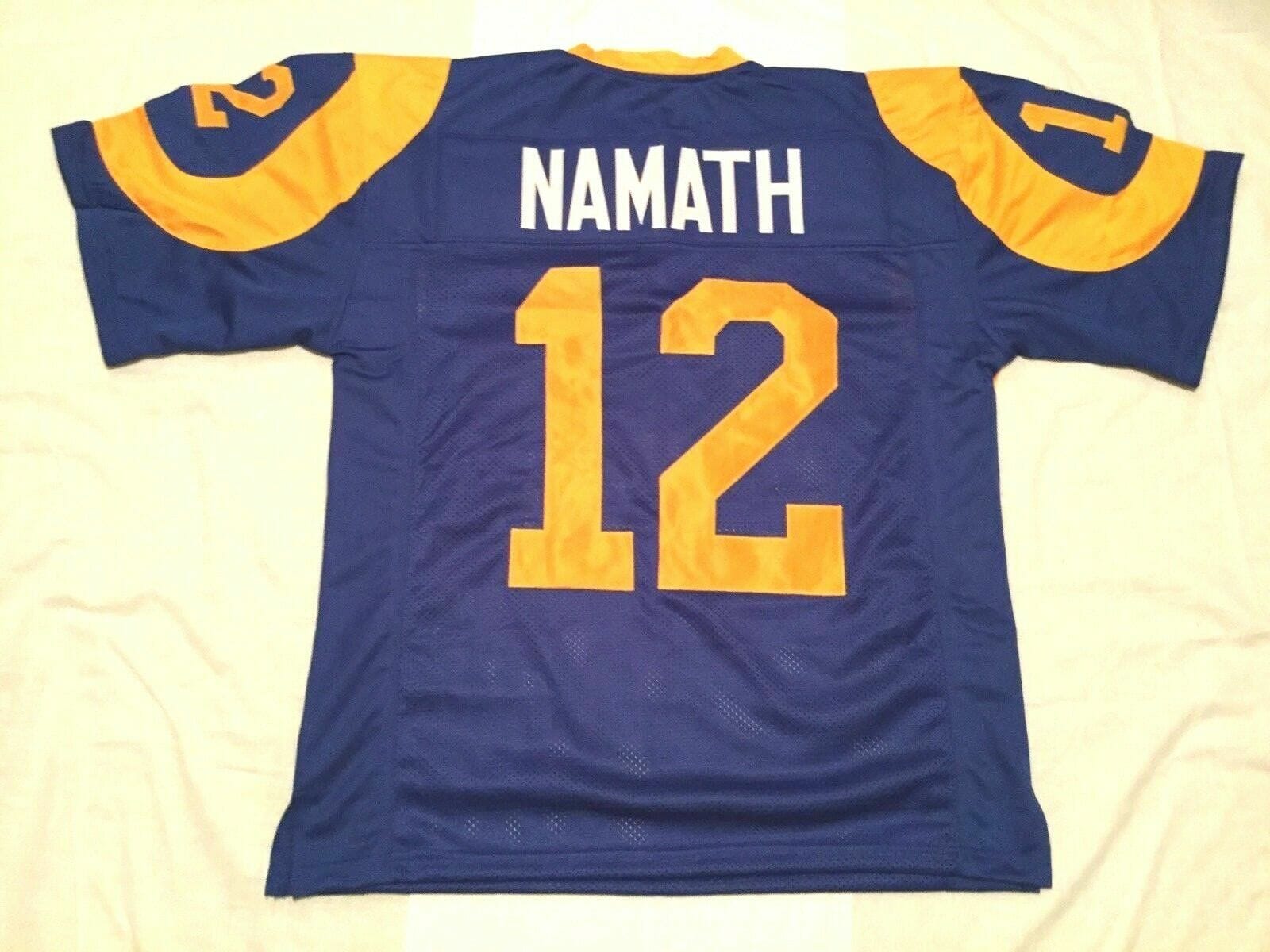 UNSIGNED CUSTOM Sewn Stitched Joe Namath Blue Jersey 1 UNSIGNED CUSTOM Sewn Stitched Joe Namath Blue Jersey