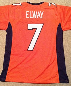 UNSIGNED CUSTOM Sewn Stitched John Elway Orange Jersey