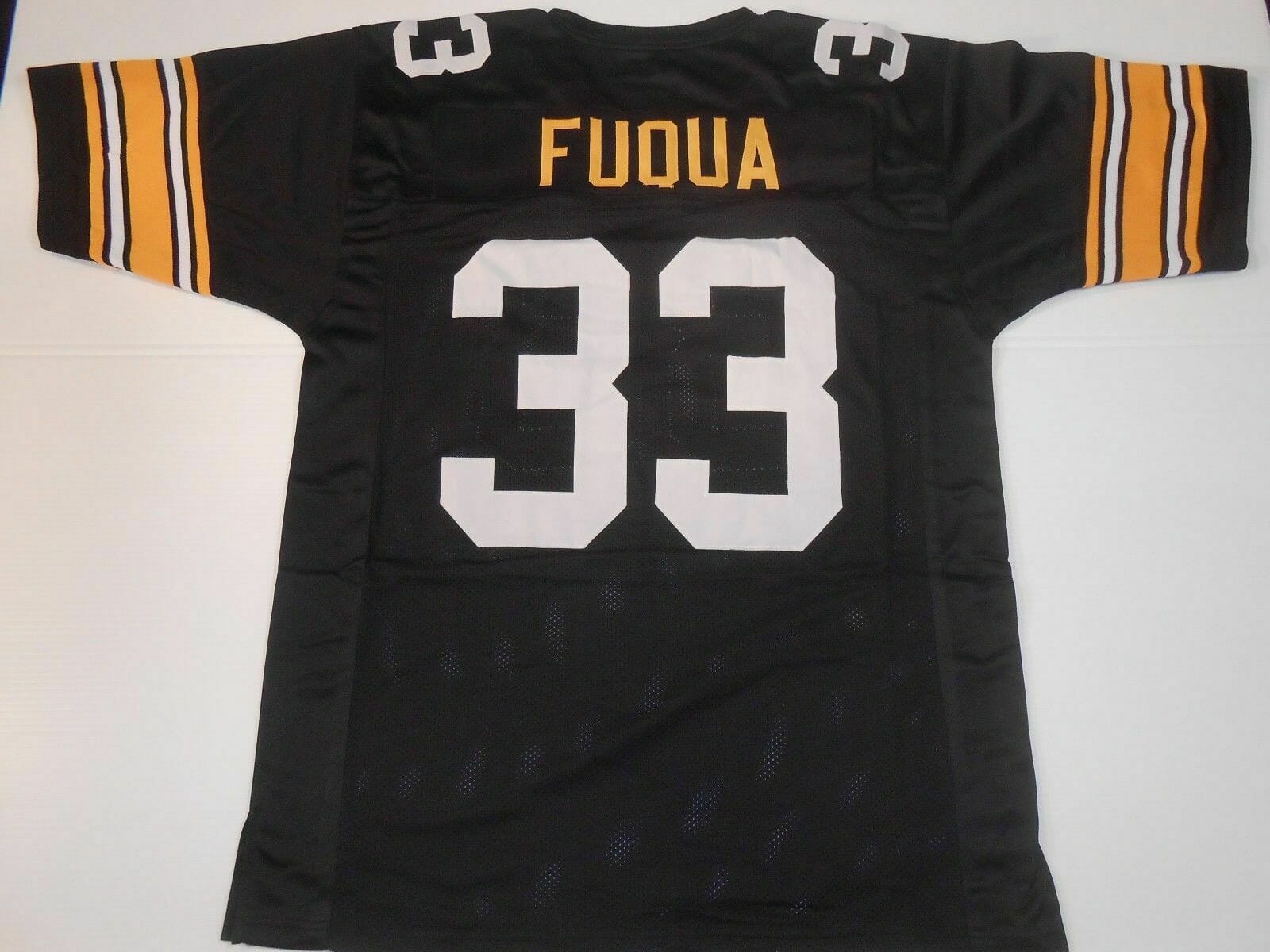 UNSIGNED CUSTOM Sewn Stitched John Fuqua Black Jersey 1 UNSIGNED CUSTOM Sewn Stitched John Fuqua Black Jersey