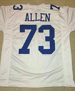 UNSIGNED CUSTOM Sewn Stitched Larry Allen White Jersey