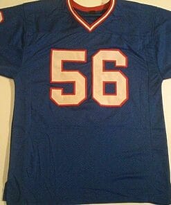 Alternative view of UNSIGNED CUSTOM Sewn Stitched Lawrence Taylor Blue Jersey