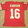 UNSIGNED CUSTOM Sewn Stitched Len Dawson Red Jersey 6 s l1600 1 210