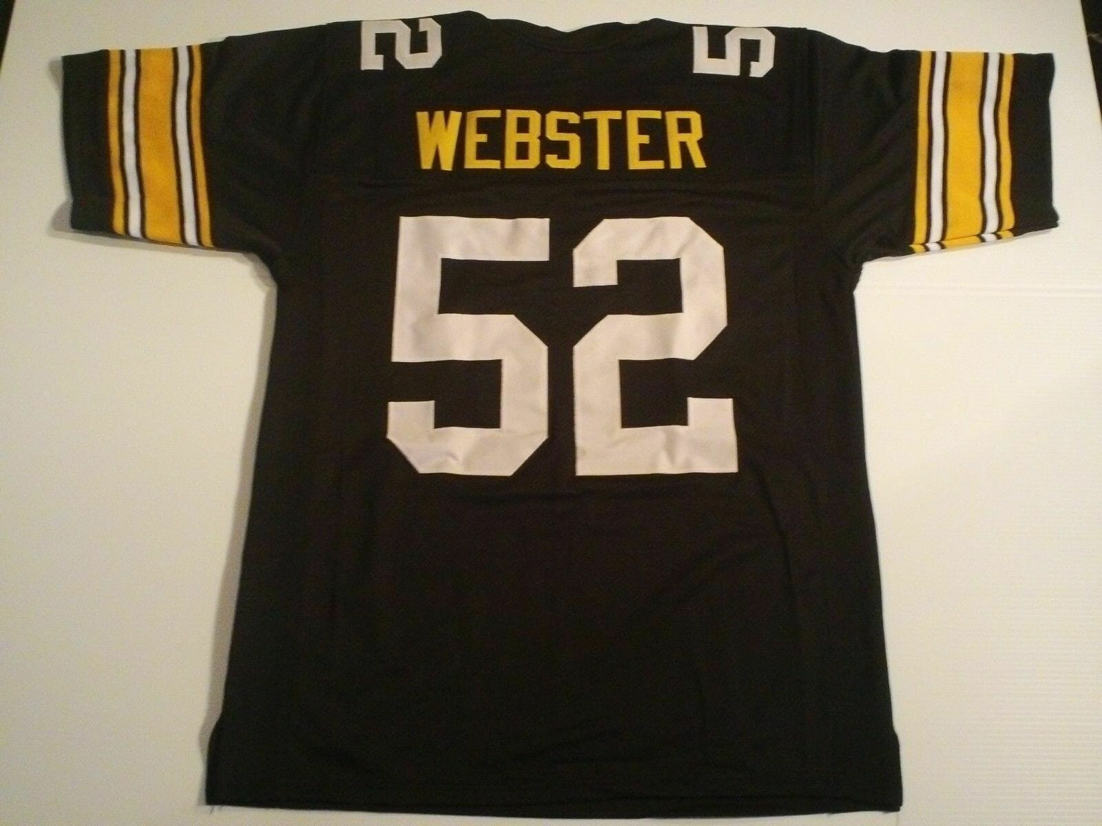 UNSIGNED CUSTOM Sewn Stitched Mike Webster Black Jersey 1 UNSIGNED CUSTOM Sewn Stitched Mike Webster Black Jersey