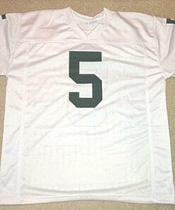 Alternative view of UNSIGNED CUSTOM Sewn Stitched Paul Hornung White Jersey