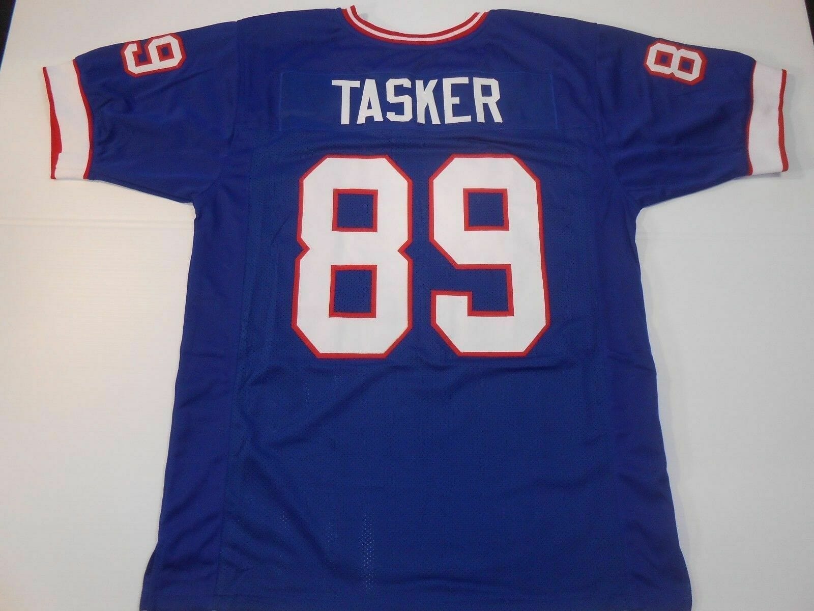UNSIGNED CUSTOM Sewn Stitched Steve Tasker Blue Jersey 1 UNSIGNED CUSTOM Sewn Stitched Steve Tasker Blue Jersey