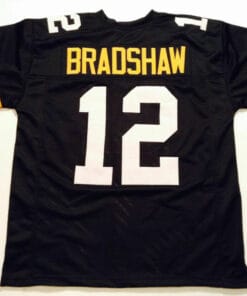 UNSIGNED CUSTOM Sewn Stitched Terry Bradshaw Black Jersey