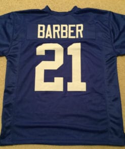 UNSIGNED CUSTOM Sewn Stitched Tiki Barber Blue Jersey
