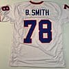 UNSIGNED CUSTOM Sewn Stitched Bruce Smith White Jersey 7 s l1600 1 41