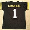 UNSIGNED CUSTOM Sewn Stitched Chuck Noll Black Jersey 6 s l1600 1 52