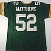 UNSIGNED CUSTOM Sewn Stitched Clay Matthews Green Jersey 6 s l1600 1 53