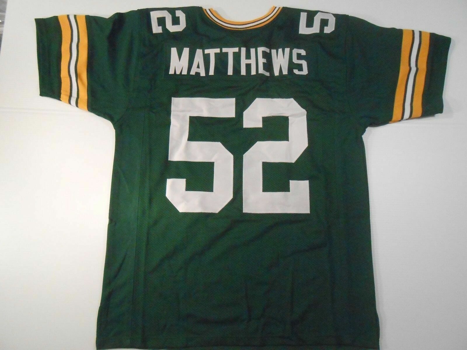 UNSIGNED CUSTOM Sewn Stitched Clay Matthews Green Jersey 1 UNSIGNED CUSTOM Sewn Stitched Clay Matthews Green Jersey