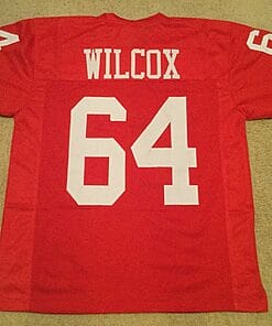 UNSIGNED CUSTOM Sewn Stitched Dave Wilcox Red Jersey