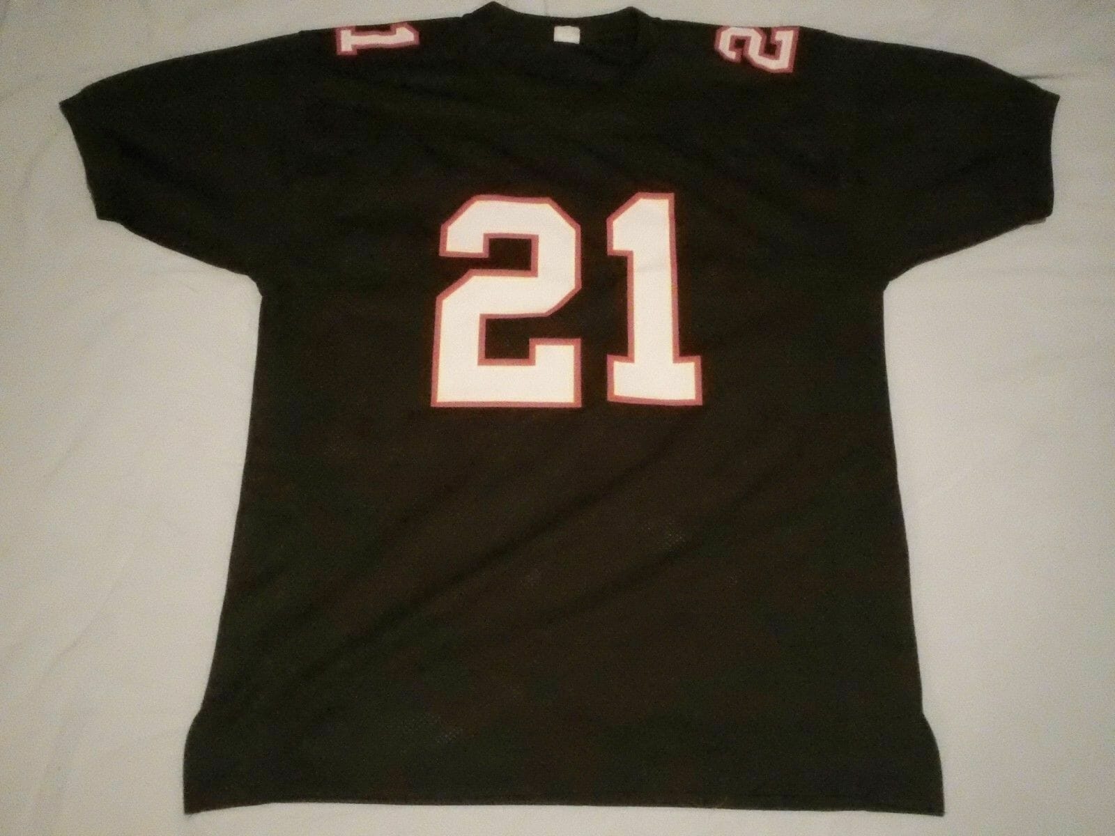 UNSIGNED CUSTOM Sewn Stitched Deion Sanders Black Jersey 2 UNSIGNED CUSTOM Sewn Stitched Deion Sanders Black Jersey - Image 2