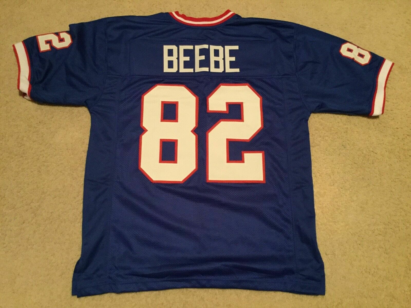 UNSIGNED CUSTOM Sewn Stitched Don Beebe Blue Jersey 1 UNSIGNED CUSTOM Sewn Stitched Don Beebe Blue Jersey