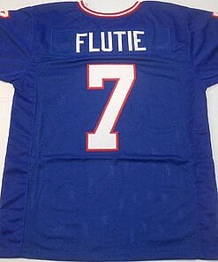 UNSIGNED CUSTOM Sewn Stitched Doug Flutie Blue Jersey