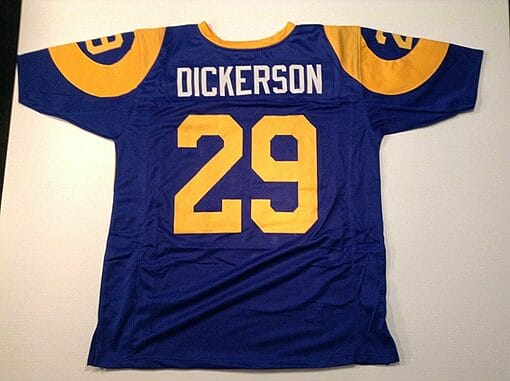UNSIGNED CUSTOM Sewn Stitched Eric Dickerson Blue Jersey