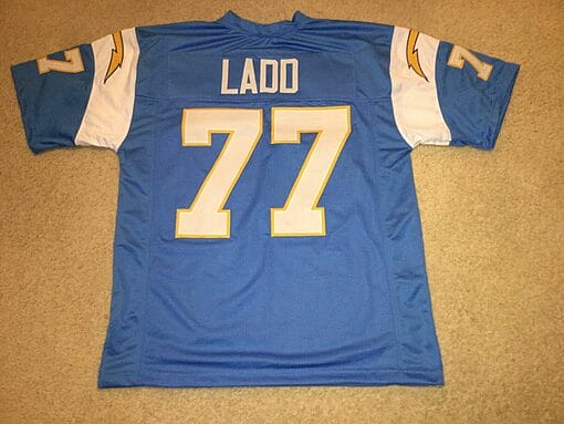 UNSIGNED CUSTOM Sewn Stitched Ernie Ladd Powder Blue Jersey