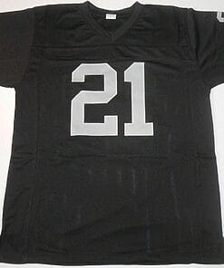 Alternative view of UNSIGNED CUSTOM Sewn Stitched Cliff Branch Black Jersey