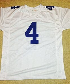Alternative view of UNSIGNED CUSTOM Sewn Stitched Dak Prescott White Jersey