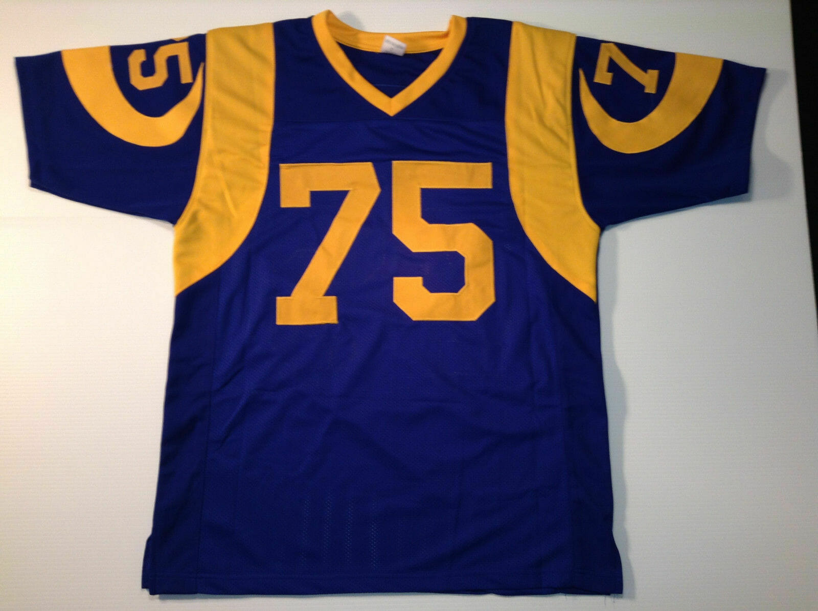 UNSIGNED CUSTOM Sewn Stitched Deacon Jones Blue Jersey 2 UNSIGNED CUSTOM Sewn Stitched Deacon Jones Blue Jersey - Image 2