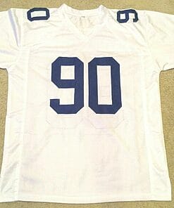 Alternative view of UNSIGNED CUSTOM Sewn Stitched Demarcus Lawrence White Jersey