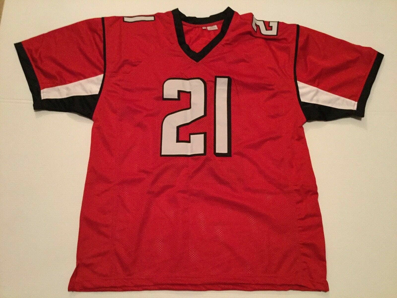 UNSIGNED CUSTOM Sewn Stitched Desmond Trufant Red Jersey 2 UNSIGNED CUSTOM Sewn Stitched Desmond Trufant Red Jersey - Image 2