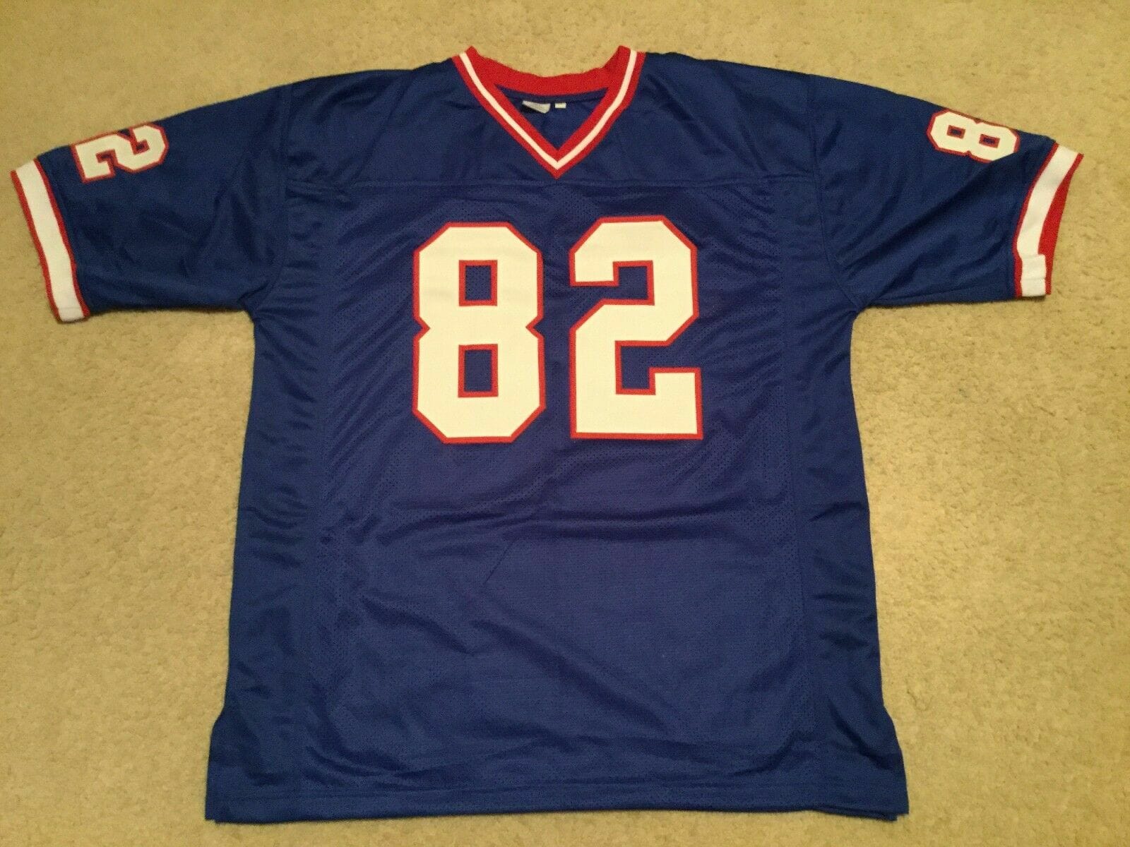 UNSIGNED CUSTOM Sewn Stitched Don Beebe Blue Jersey 2 UNSIGNED CUSTOM Sewn Stitched Don Beebe Blue Jersey - Image 2