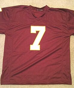 Alternative view of UNSIGNED CUSTOM Sewn Stitched Dwayne Haskins Burgundy Jersey