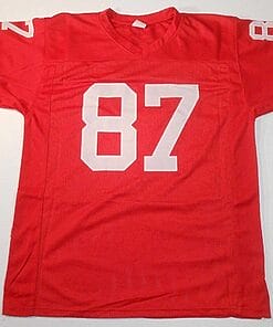Alternative view of UNSIGNED CUSTOM Sewn Stitched Dwight Clark Red Jersey