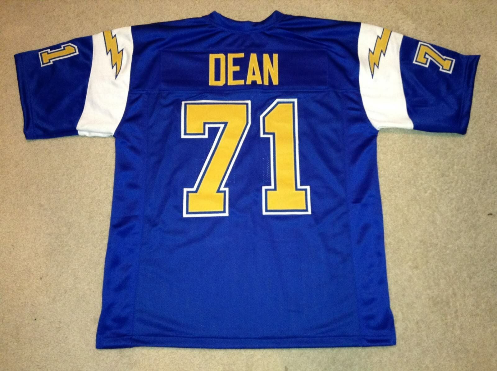 UNSIGNED CUSTOM Sewn Stitched Fred Dean Blue Jersey 1 UNSIGNED CUSTOM Sewn Stitched Fred Dean Blue Jersey