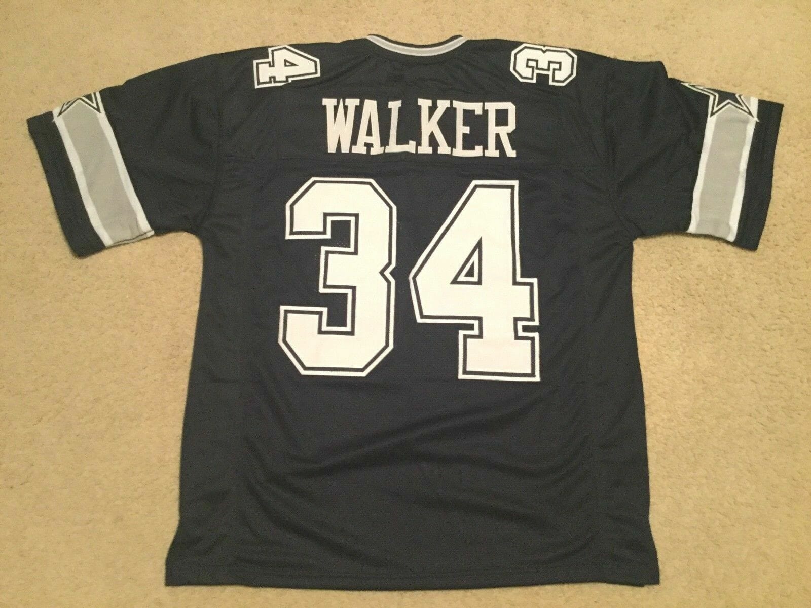 UNSIGNED CUSTOM Sewn Stitched Herschel Walker Blue Jersey 1 UNSIGNED CUSTOM Sewn Stitched Herschel Walker Blue Jersey