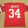 UNSIGNED CUSTOM Sewn Stitched Herschel Walker Red Jersey 6 s l1600 2 129
