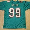 UNSIGNED CUSTOM Sewn Stitched Jason Taylor Teal 1 Jersey 5 s l1600 2 144
