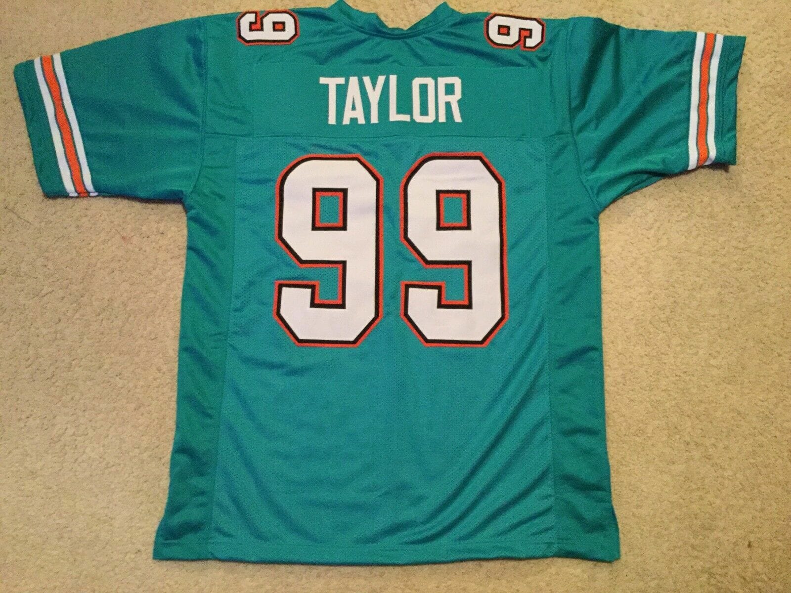 UNSIGNED CUSTOM Sewn Stitched Jason Taylor Teal 1 Jersey 1 UNSIGNED CUSTOM Sewn Stitched Jason Taylor Teal 1 Jersey