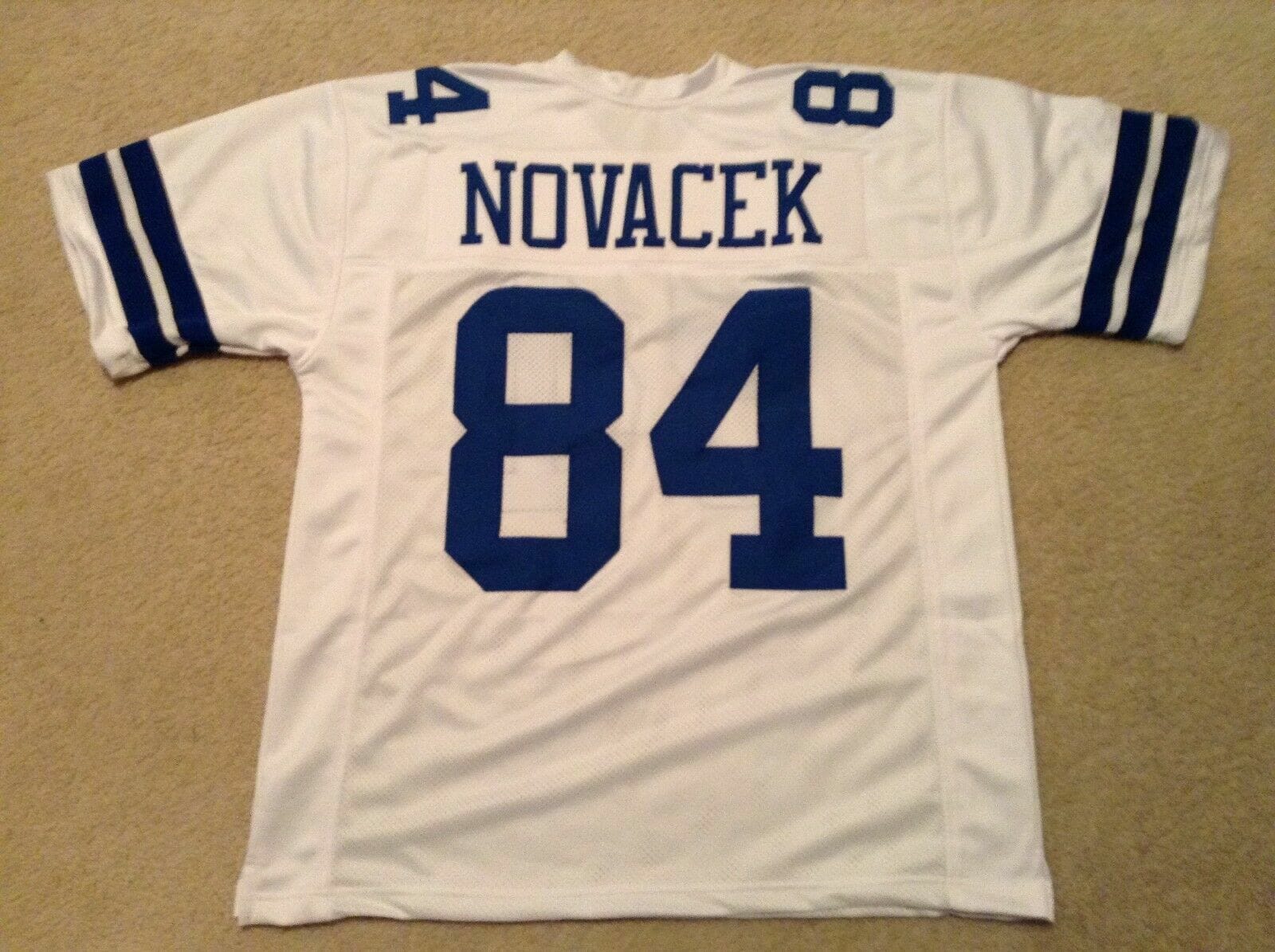 UNSIGNED CUSTOM Sewn Stitched Jay Novacek White Jersey 1 UNSIGNED CUSTOM Sewn Stitched Jay Novacek White Jersey
