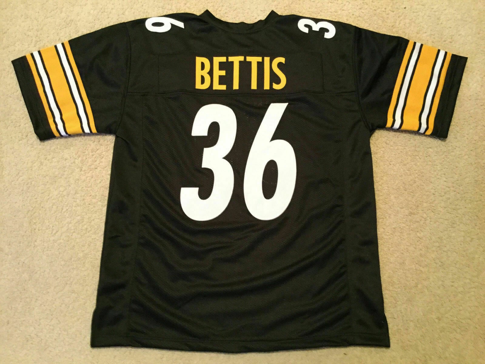 UNSIGNED CUSTOM Sewn Stitched Jerome Bettis Black Jersey 1 UNSIGNED CUSTOM Sewn Stitched Jerome Bettis Black Jersey